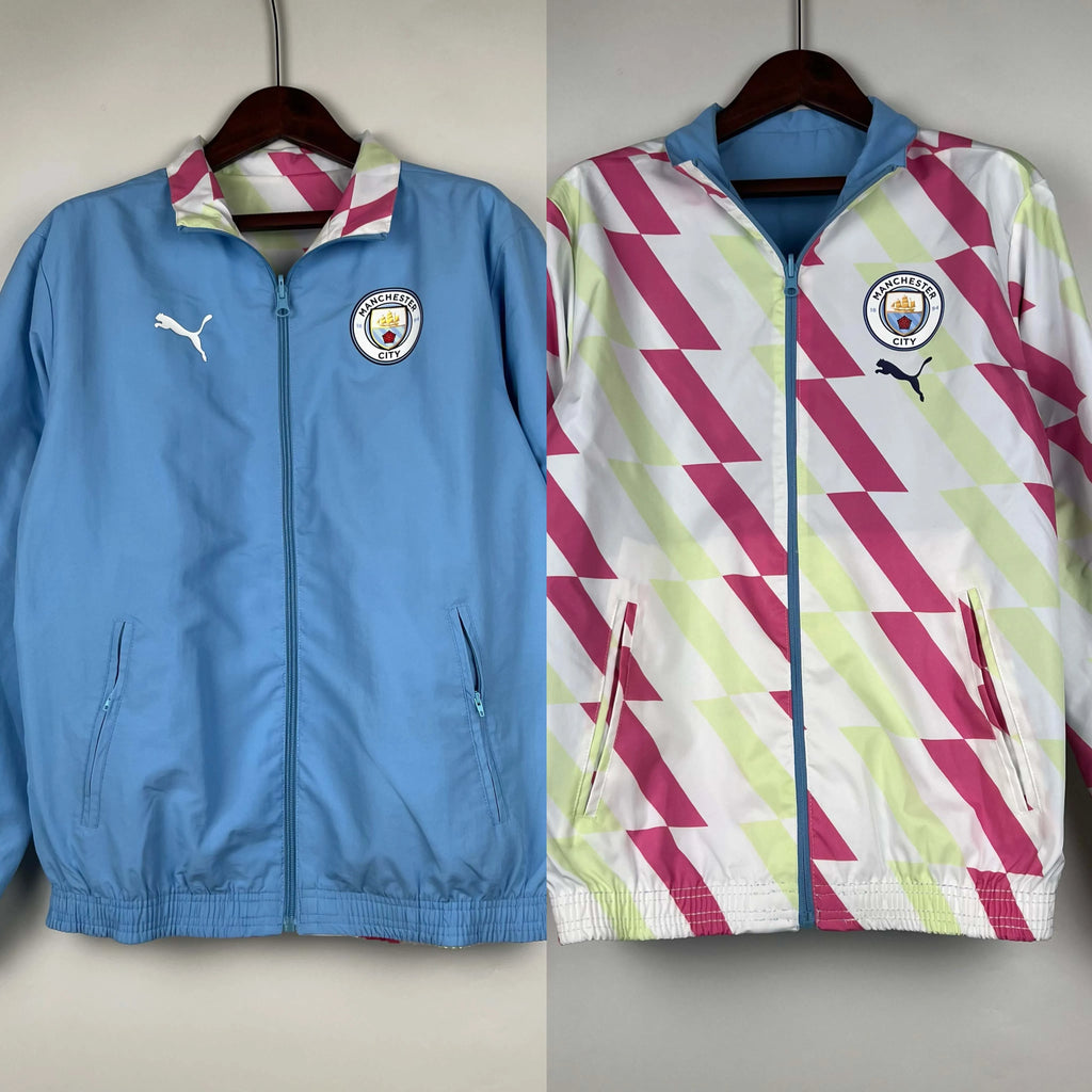 2023/2024 Manchester City Reversible Windbreaker Blue