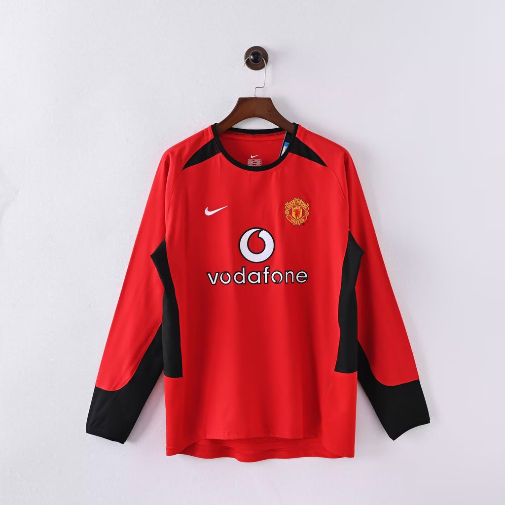 2002-2003 Retro Long Sleeve Manchester United Home