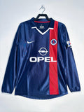 2001/2002 Retro Long Sleeve Psg Paris Saint-Germain Home