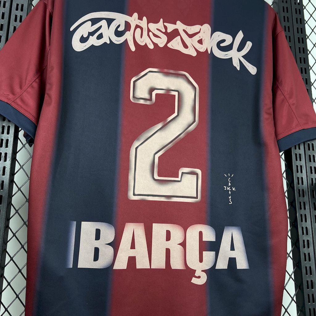 2024/2025 Barcelona x Travis Scott Collab Joint Retro Jersey