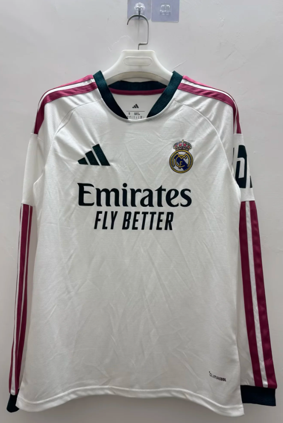 2026/2027 Long Sleeves Real Madrid Home Football Jersey 1:1 Thai Quality topjersey