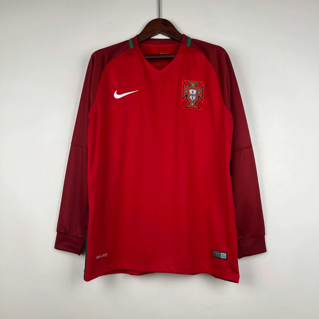 2016 Retro Long Sleeve Portugal Home