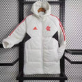 2024/2025 Flamengo White-Red Edge Soccer Long Cotton jacket