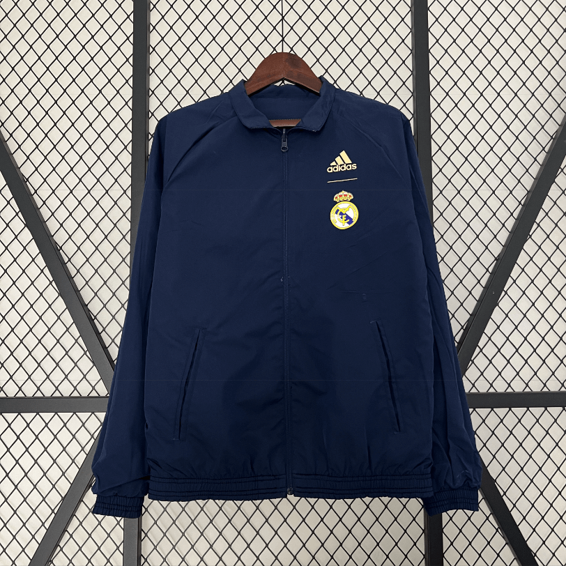 2024/2025 Real Madrid Reversible Windbreaker Black-Black and Purple