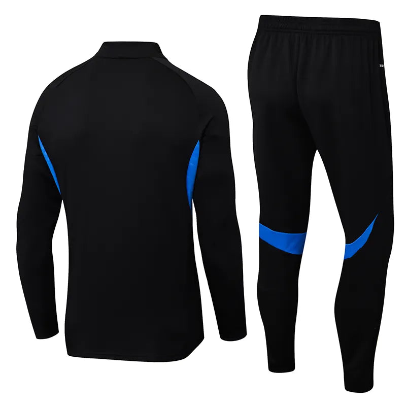 2025/2026 Manchester United Half-Pull Training Suit Black