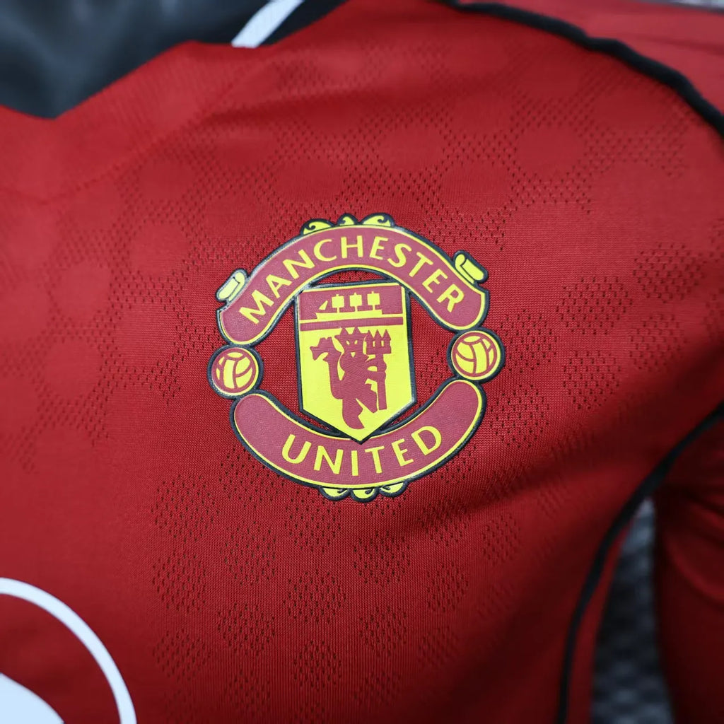 2025/2026 Long Sleeve Player Version Manchester United Home