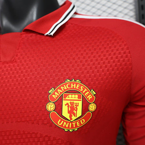 2026/2027 Long Sleeve Player Version Manchester United Home Football Shirt 1:1 Thai Quality topjersey