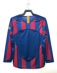 2005/2006 Retro Long Sleeve Barcelona Home