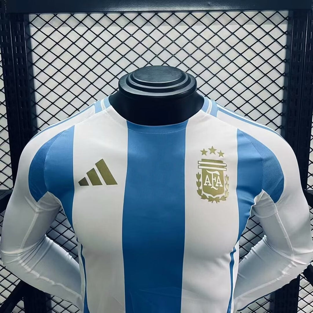 2024-2025 Player Version Argentina Home Long Sleeves Jersey