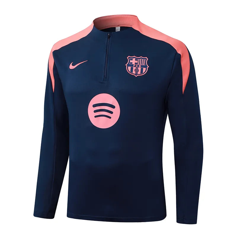 2025/2026 Barcelona Half-Pull Training Suit Royal Blue Jersey Set