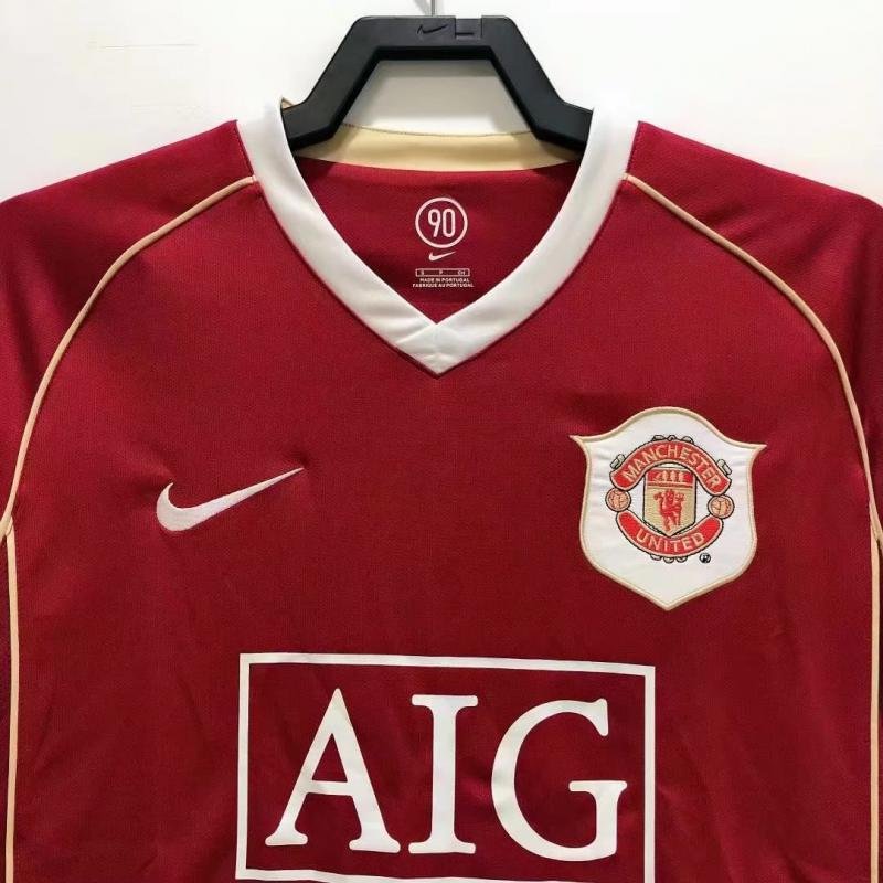 2006/2007 Retro Long Sleeve Manchester United Home