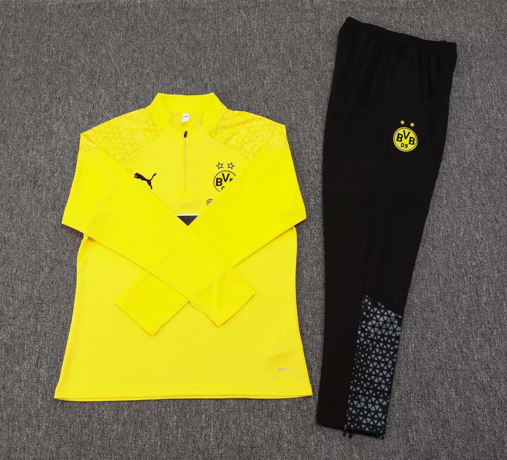 2023/2024 Dortmund Half-Pull Training Suit Yellow