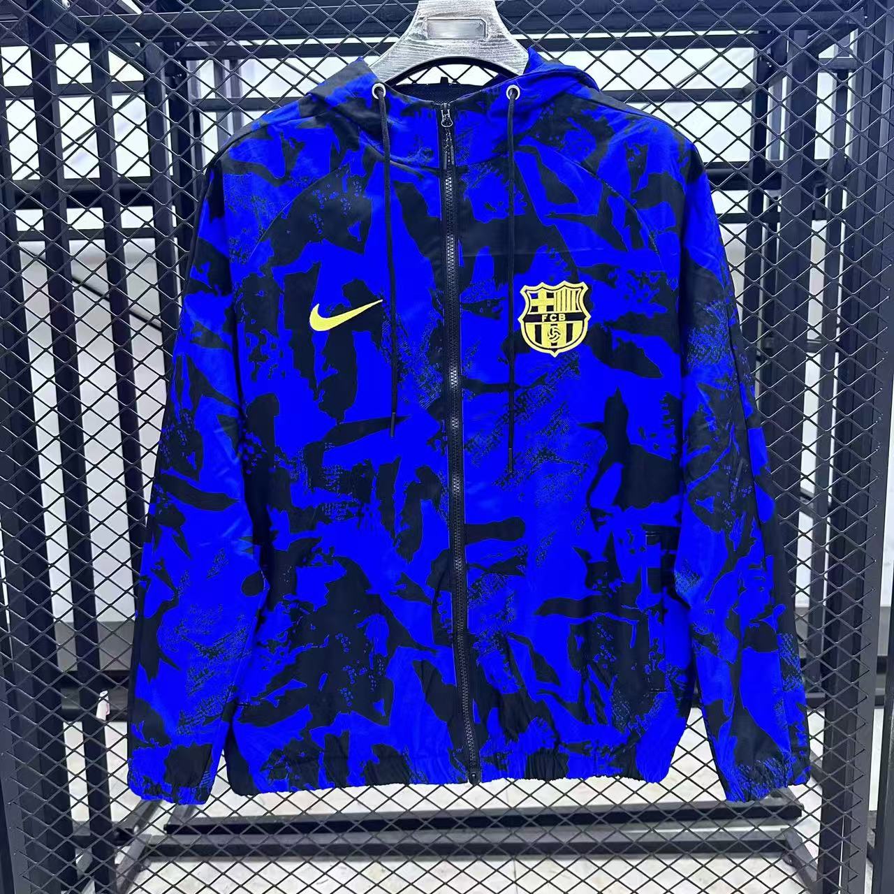 2025/2026 Barcelona Windbreaker Blue and Black Jersey