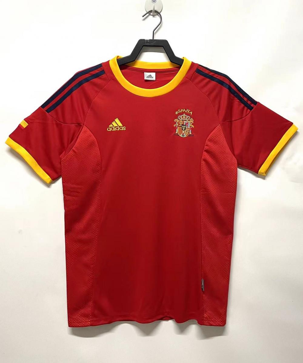 2002 Retro Spain Home Soccer Shirt