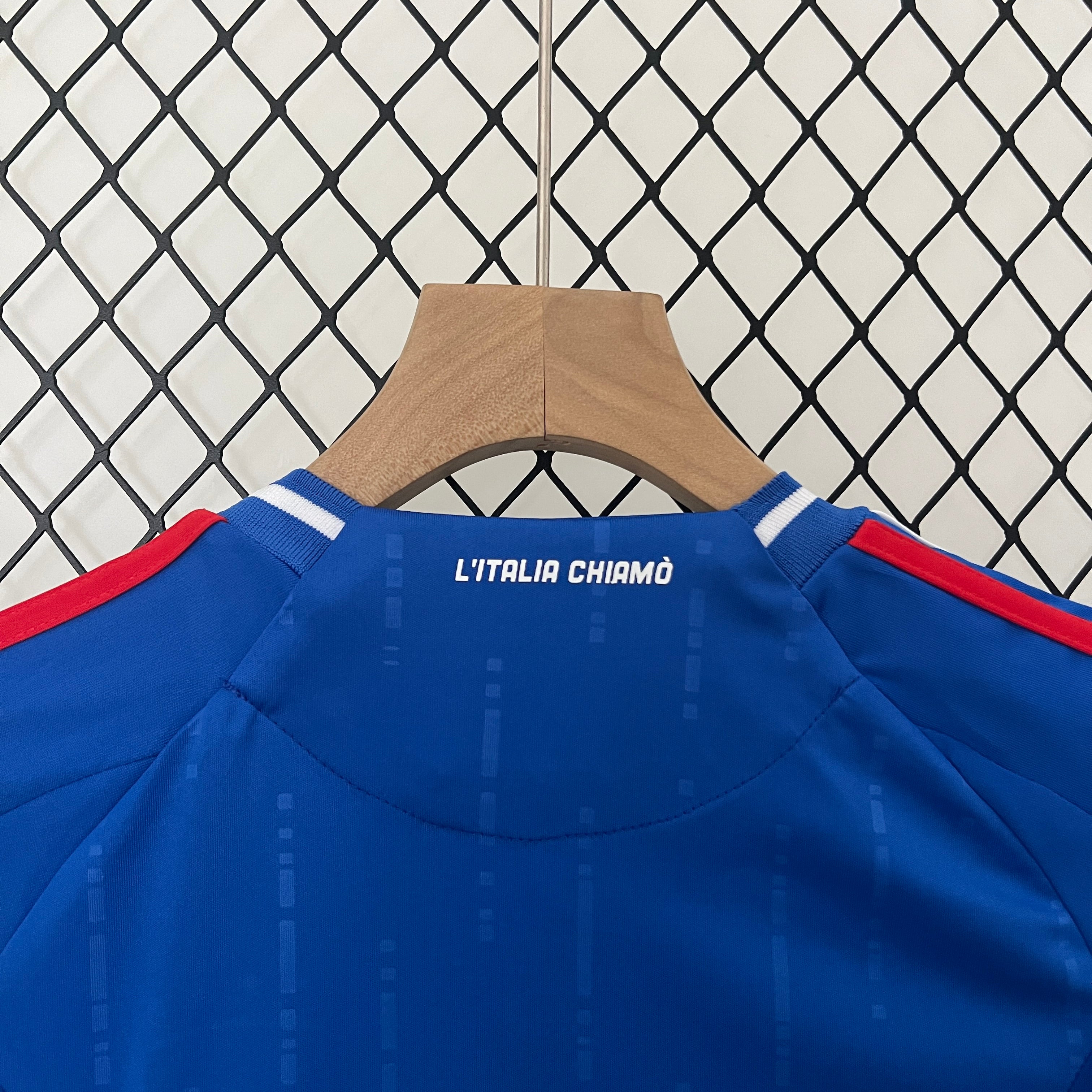 2024-2025 Italy Home Soccer Shirt Kids Size