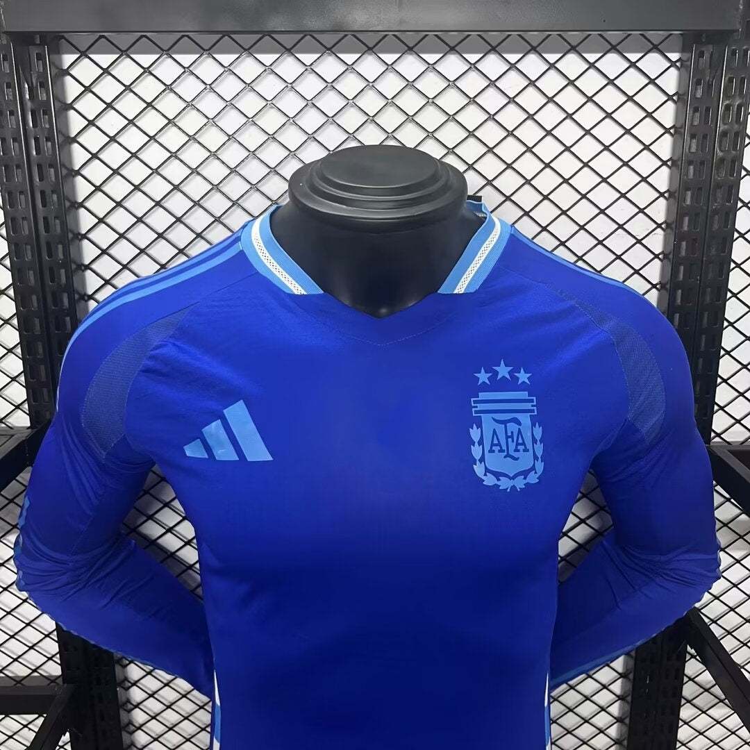 2024-2025 Player Version Argentina Away Long Sleeves Jersey