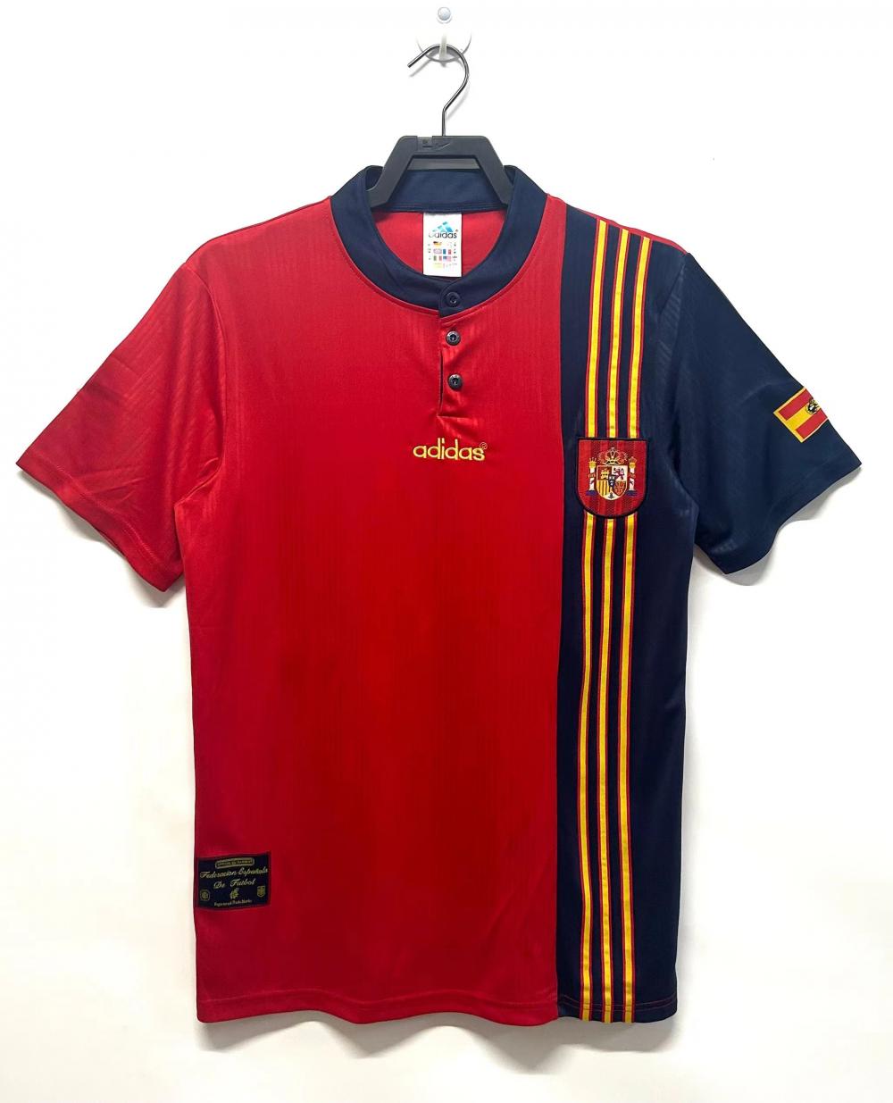 1996 Retro Spain Home Soccer Shirt