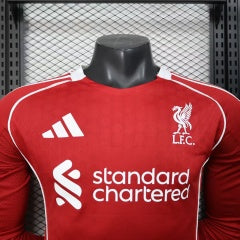 2025/2026 Long Sleeve Liverpool Home Player Version
