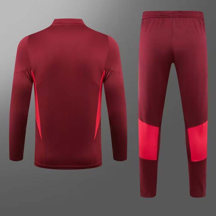 2023/2024 Manchester United Half-Pull Training Suit Purplish red