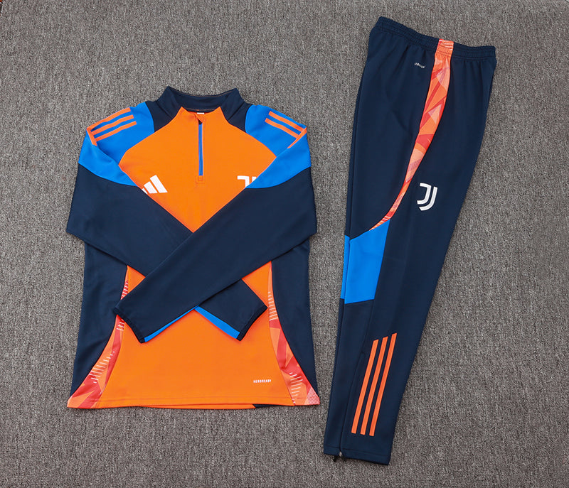 2024/2025 Juventus Half-Pull Training Suit Orange
