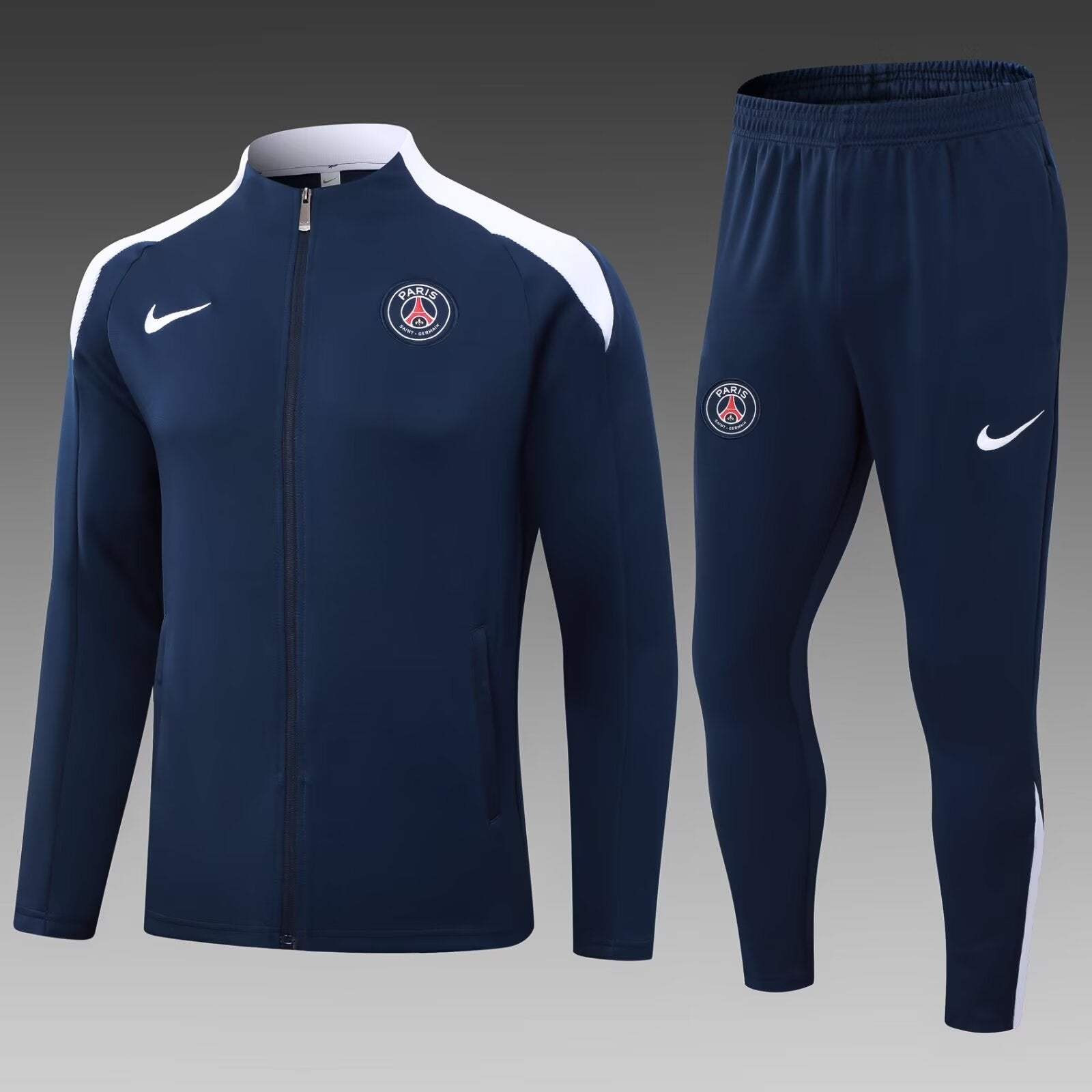 2024/2025 Psg Paris Saint-Germain Long Zipped Jacket Royal Blue