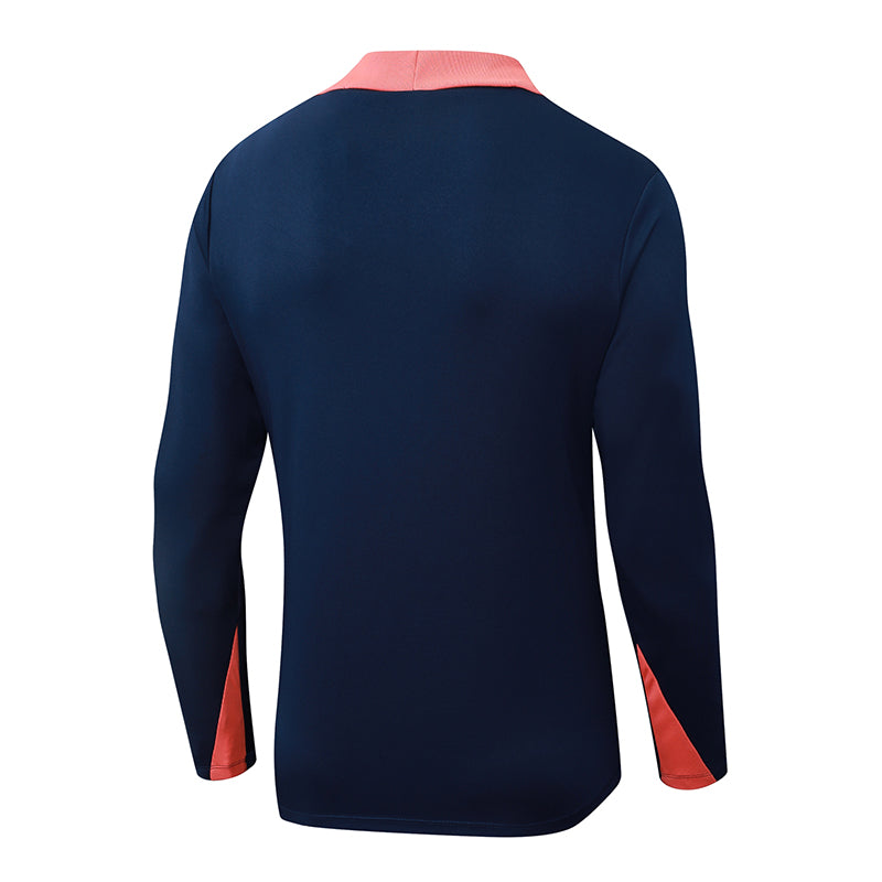 2025/2026 Barcelona Half-Pull Training Suit Royal Blue Jersey Set