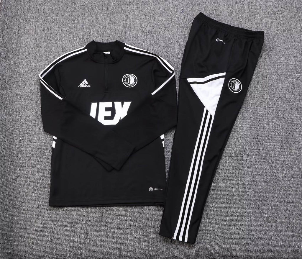 2022/2023 Feyenoord Rotterdam Half-Pull Training Suit Black