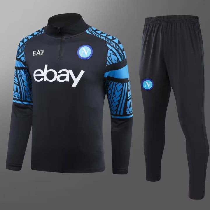 2023-2024 Napoli Half-Pull Training Suit Dark blue
