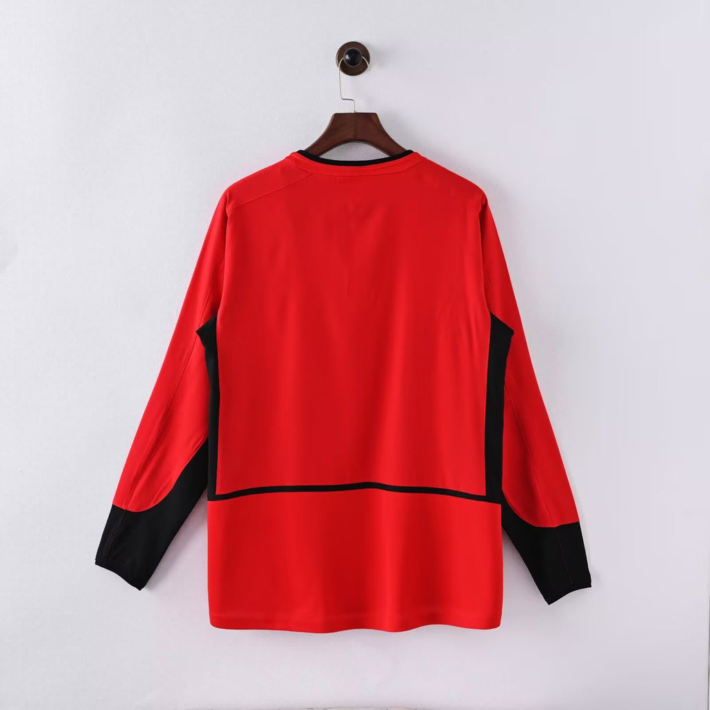 2002-2003 Retro Long Sleeve Manchester United Home