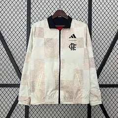 2024-2025 Flamengo CasuaI Reversible Windbreaker(white-red)