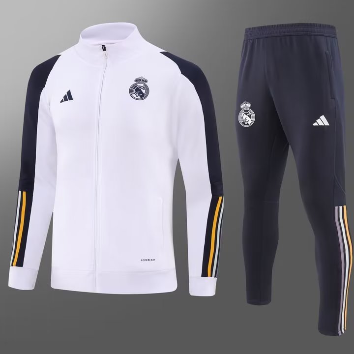 2023/2024 Real Madrid Long Zipped Jacket white