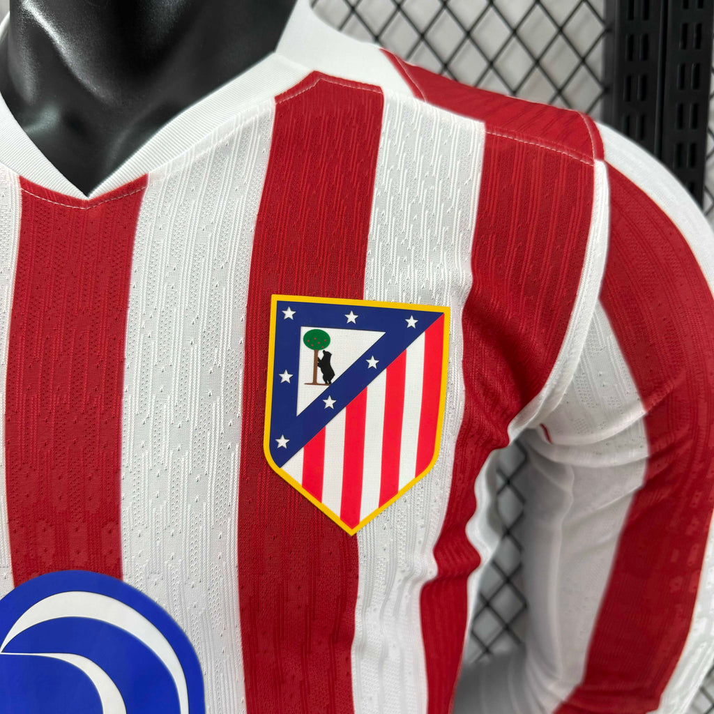 2025/2026 Player Version Atletico Madrid Home Long Sleeve