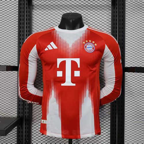 2025-2026 Long Sleeves Player Version Bayern Munich Home