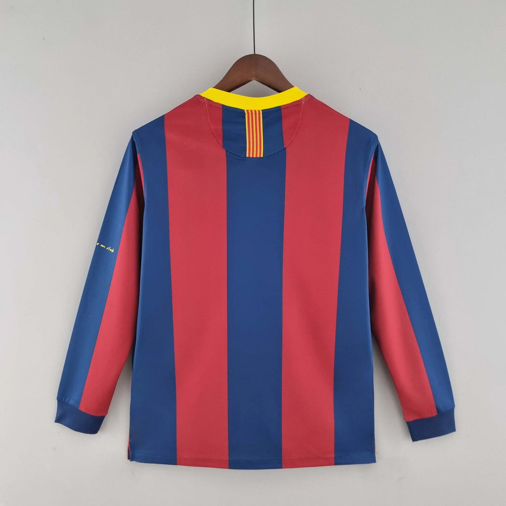 2010/2011 Retro Long Sleeve Barcelona Home