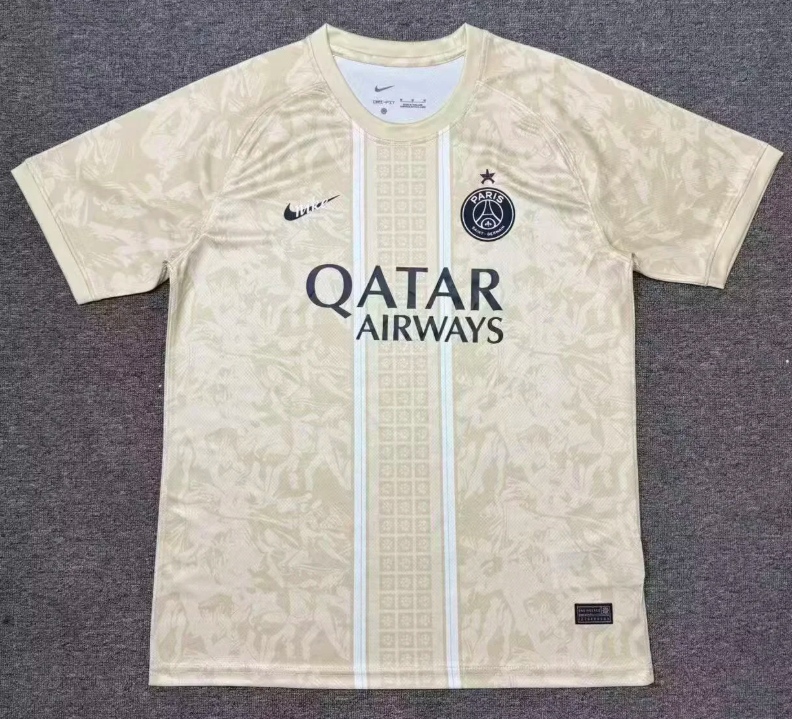 2026/2027 Psg Paris Training Suit Beige Football Jersey 1:1 Thai Quality topjersey