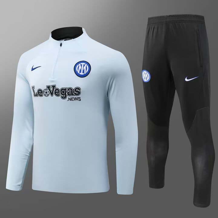 2023 Internazionale Milan Half-Pull Training Suit Baby blue