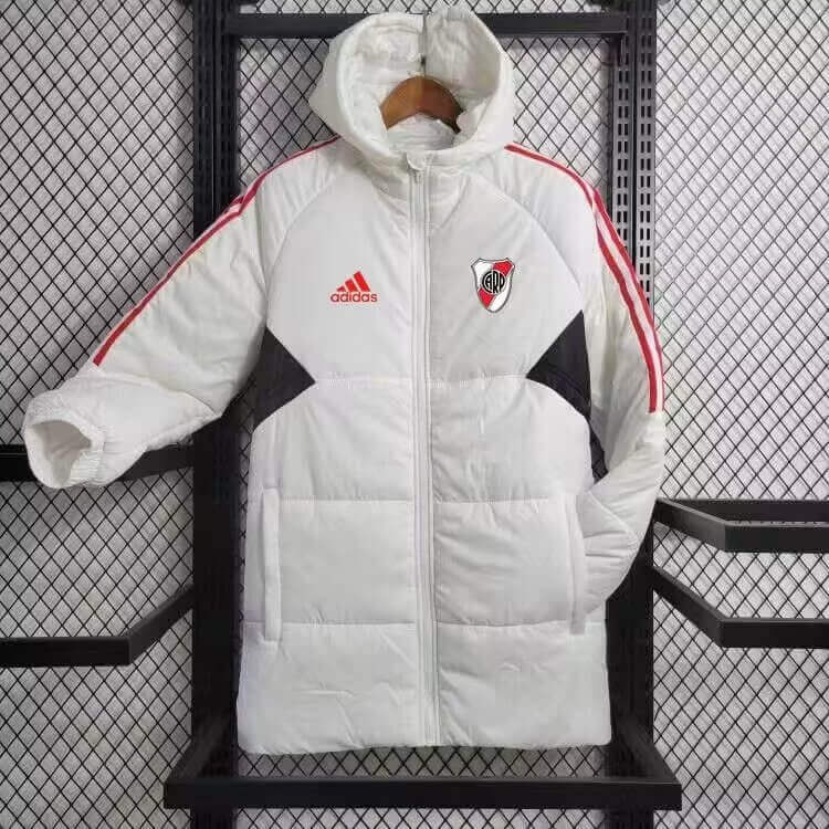 2024/2025 River Plate White-Red Edge Soccer Long Cotton jacket