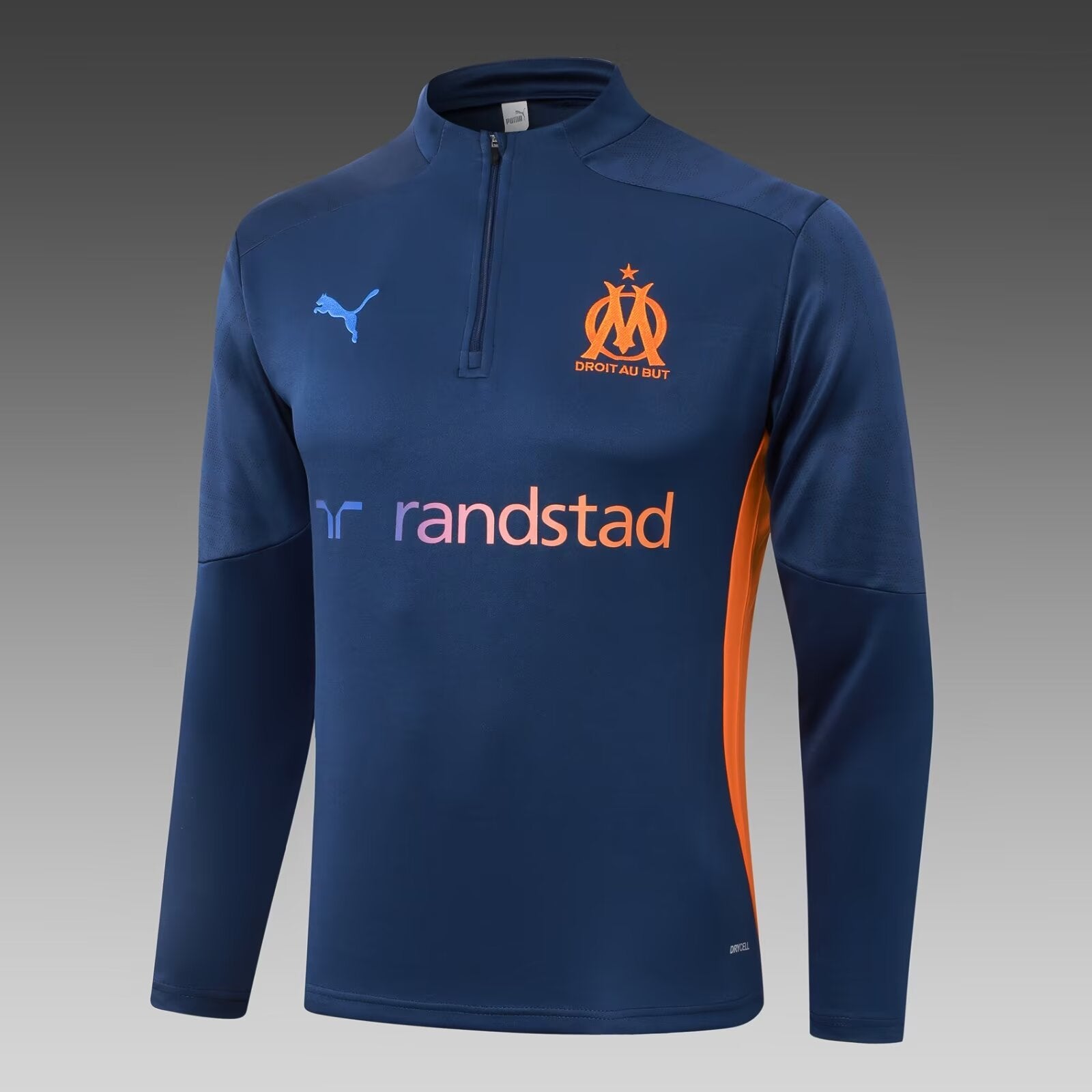 2024/2025 Olympique de Marseille Half-Pull Training Suit Royal Blue