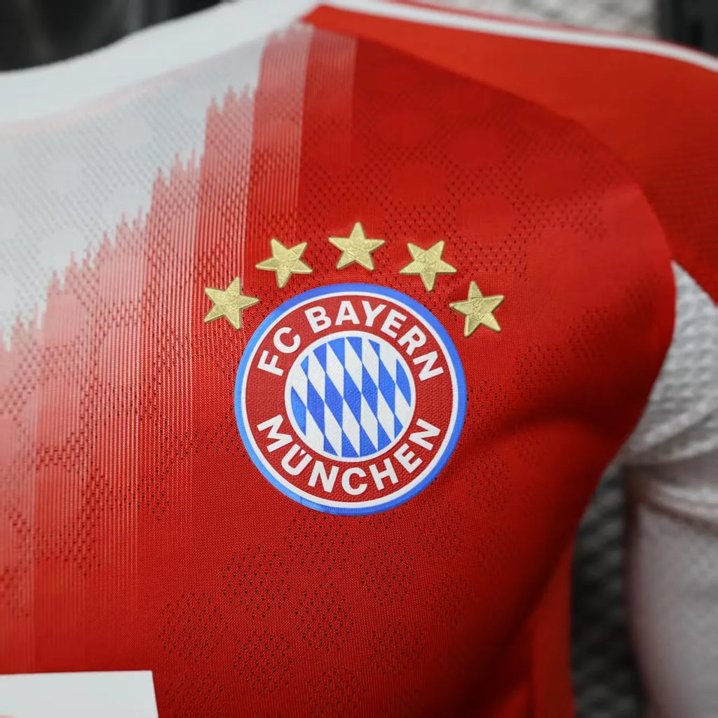 2025-2026 Long Sleeves Player Version Bayern Munich Home