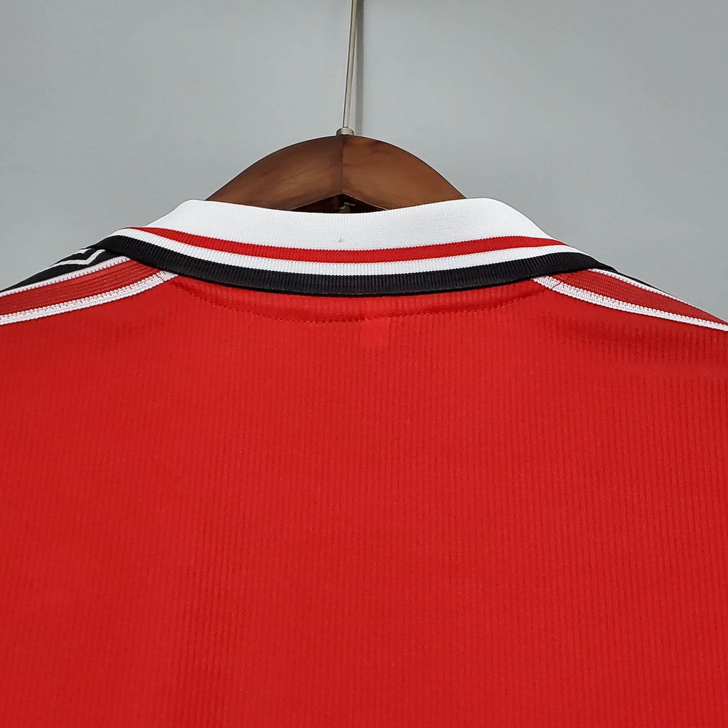 1998-1999 Retro Long Sleeve Manchester United Home