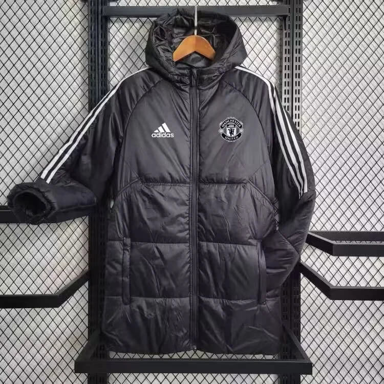 2024/2025 Manchester United Black-White Edge Soccer Long Cotton jacket