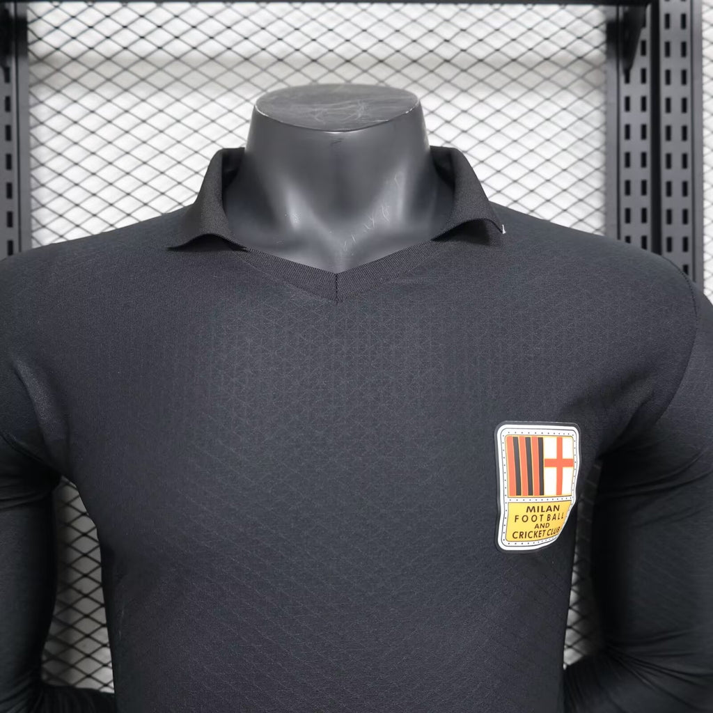 2025/2026 Long Sleeve Player Version AC Milan Black 125th Anniversary Edition