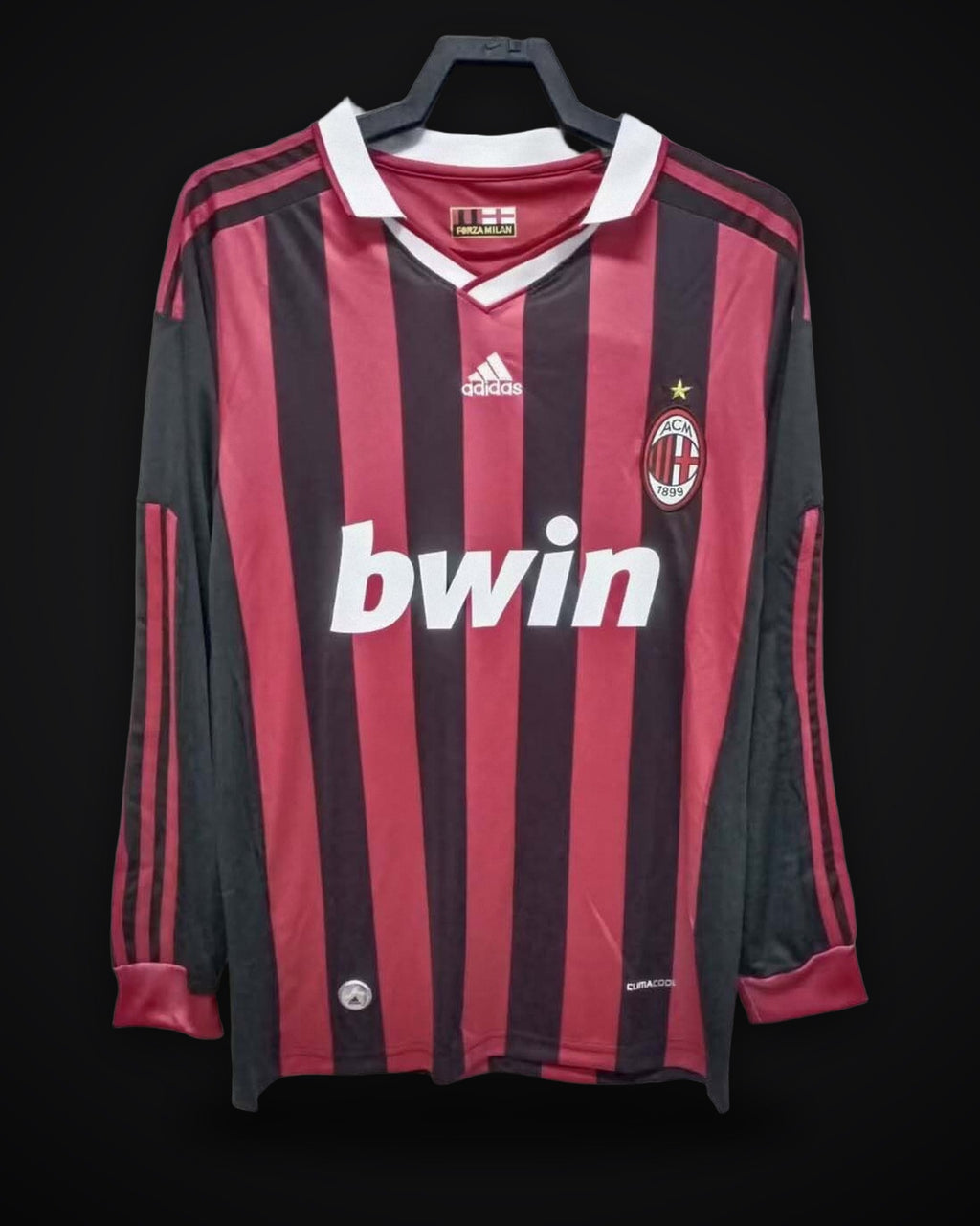 2009/2010 Retro Long Sleeve AC Milan Home