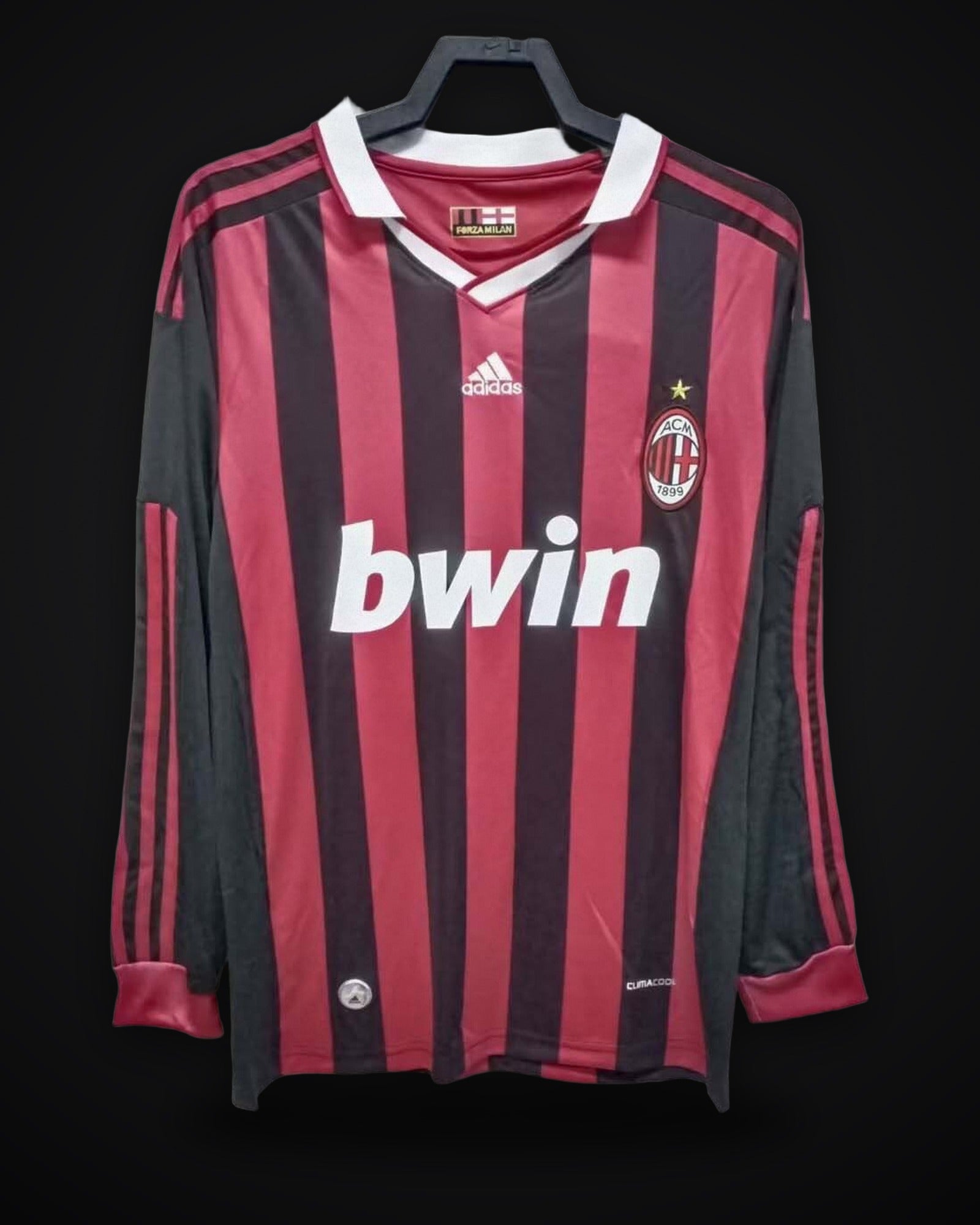2009/2010 Retro Long Sleeve AC Milan Home