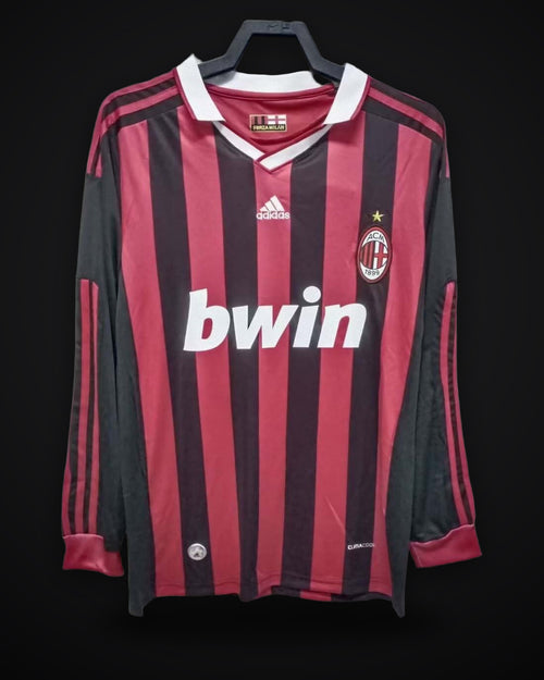 2009/2010 Retro Long Sleeve AC Milan Home