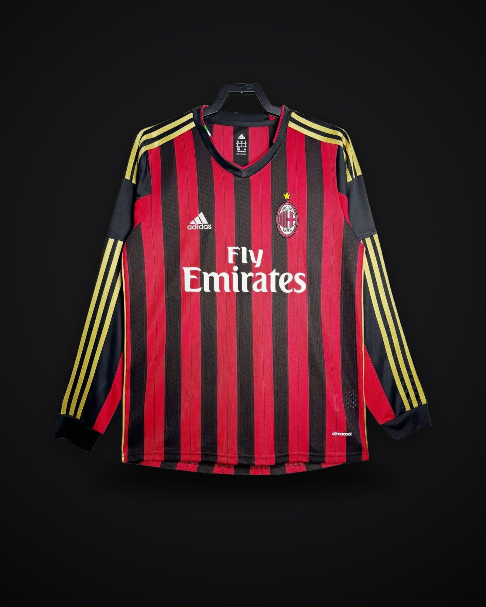 2013/2014 Retro Long Sleeve AC Milan Home