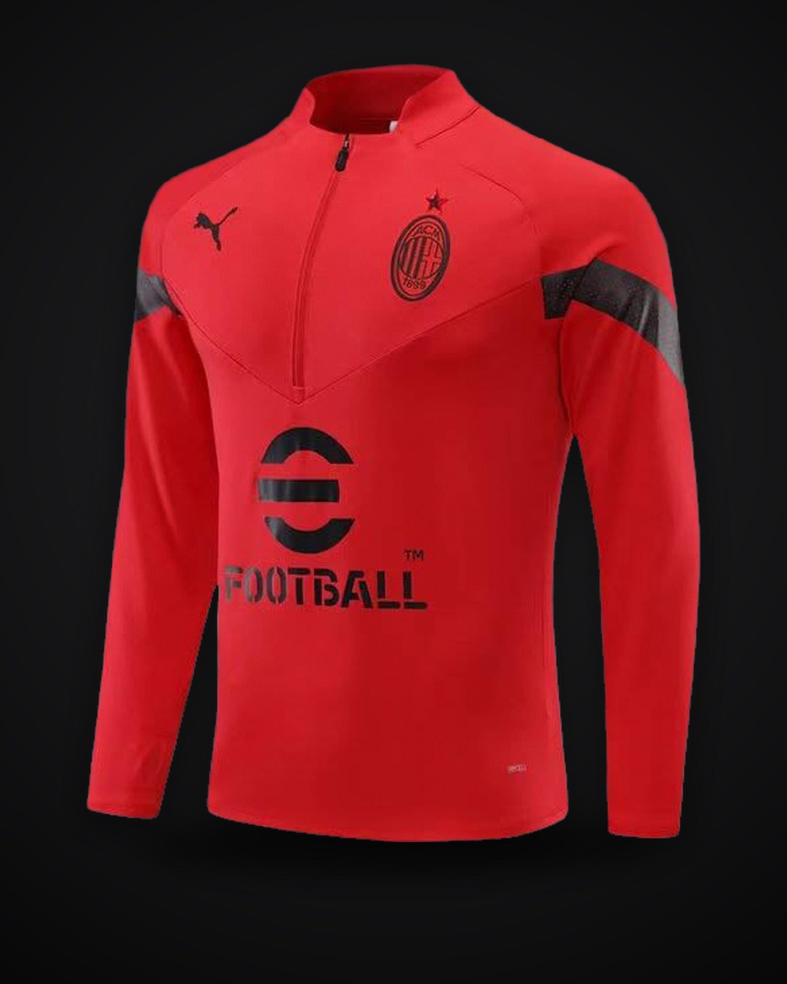 2022/2023 AC Milan Half-Pull Training Suit Red