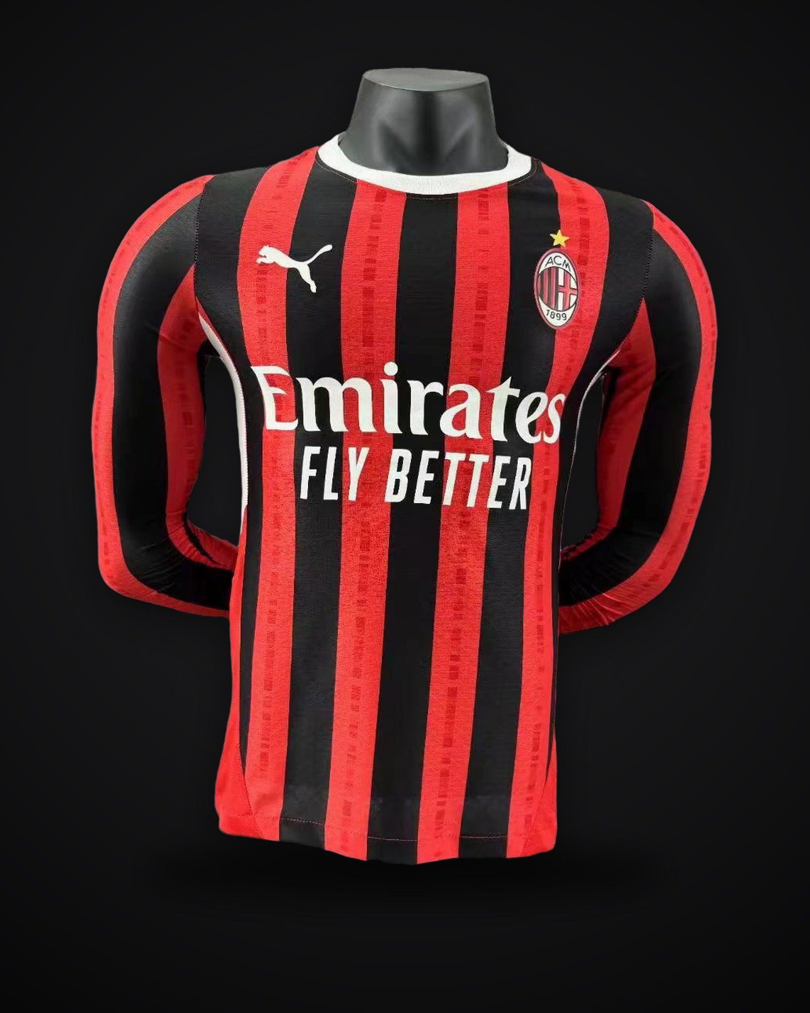 2024/2025 Player Version AC Milan Home Long Sleeve