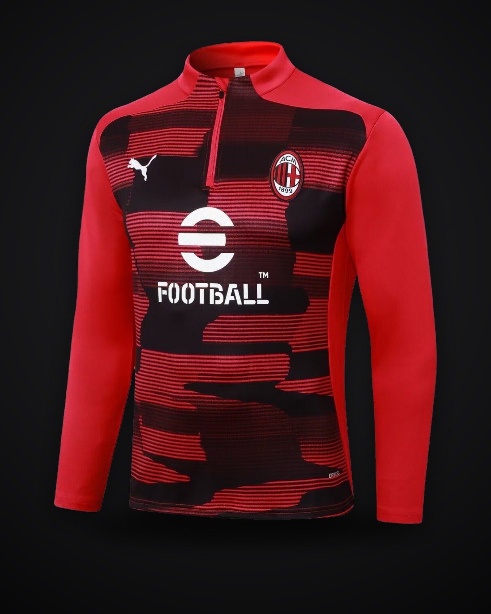 2024/2025 AC Milan Half-Pull Training Suit Black-Red