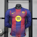 2025/2026 Long Sleeve Player Version Barcelona Home